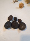 Lot Of 34 Antique Military Buttons Pins Waterbury Mostly Brass   Other