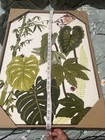 Bp Textile Embroidered Wall Art Botanical Tropical Bamboo Monstera Decor 18    X26
