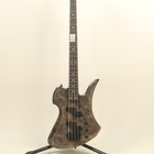 New  4-string Electric Bass Guitar Gray Burl Maple Top Bc Black Hardware
