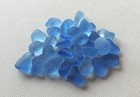 30 Pieces Of Scarce Ice Blue Beach Sea Glass For Jewelry  Tinies