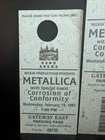 1997 Metallica Corrosion Of Conformity Parking Pass Ticket Stub Lot Of 3  fl 