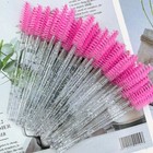 50 Pcs Disposable Eyelash Brushes Crystal Diamond Handle Mascara Wand Applicator