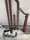 Antique Stairs Baluster Railing Spindles Old House Restoration Wood Chippy Paint