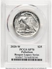 2020-w Palladium Eagle 1 Oz Burnished Reagan Legacy Series Michael Reagan