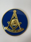 Mason Masonic Past Master Car Emblem-with Square   Compass 2 3 4  Wide New  Read