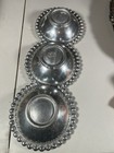 Mariposa Pearled 3 Tray Serving Dish Aluminum