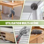 2025 New Microfiber Duster For Cleaning Fan  High Ceiling  Blinds  Gray  Silver