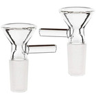  2 Pack  14mm Male Glass Bowl For Water Tobacco Pipe Bong Replacement Head Us