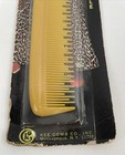 Vintage Plastic Hair Comb Rat Tail Unbreakable  8  Yellow Kee Comb Co  Usa