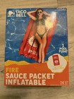 Taco Bell Pool Float Fire Hot Sauce Packet Red 57 8  X 30  New Collectible