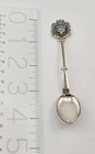 Vintage Sterling Silver Venezuela Enamel Map Souvenir Demitasse Spoon - 9 8g
