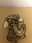 Metal Cuff Bracelet Snake Decoration Metal Copper Silver Plate Vintage Mexican