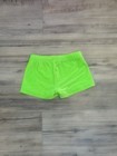Gk Elite Neon Green Velvet Girls Gymnastics Shorts