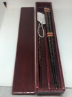 Vintage Japanese His   Hers Chopsticks In Mother Of Pearl Inlay  missing 1 Stick