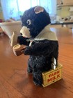 Vintage Milk Drinking Bear Wind Up Toy Tin Litho Mechanical Japan 1950 s Works