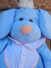 Vintage Fisher Price Puffalump Blue Puppy Dog Stuff Plush Toy Romper 1986