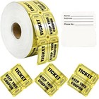 1000 Metallic Gold Raffle Tickets - Double Roll  Unique Numbered For Events  Auc