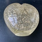 Vintage Art Glass Gold Flecked Crystal Bottle Vase Paper Weight