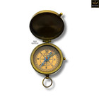 Brass Pocket Compass Engraved Gift Nautical Antique Handmade Gift Idea Vintage