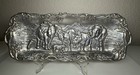 Arthur Court Aluminum Serving Cracker Tray Safari Leopard Rhino Elephant  14 X 5