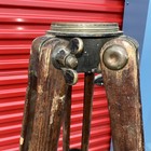 Vintage Wood Tripod 4 8 Rustic Decor Transit Lamp Stand Survey Adjustable Wooden