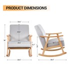Rocking Chair Nursery Velvet Comfy Upholstered Glider Rocker Accent Armchair New