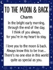 Ganz  i Love You To The Moon And Back  Pocket Token Charm   Poem Card