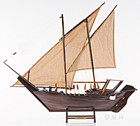 Swahili Zanzibar Arabian Dhow Wood Ship Model 30  Sailboat Fully Assembled Boat