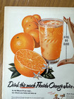 1952 Florida Citrus Commission Orange Juice Print Ad  Vtg Wall Art Poster 1950s
