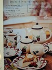 Princess House Orchard Medley Creamer   Sugar W  Lid Set  252 Ceramic New In Box