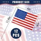  12 Pcs 4th fourth Of July Decorations Memorial Day Accessories Small Mini 
