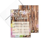 Let s Celebrate Colorful Rustic Invitations - 25 Invites With Envelopes - B15211