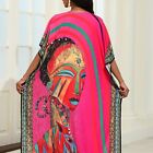 African Ethnic Os Beachy Boho Caftan Summer Anytime Fashion Flattering Dress