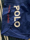 Polo Ralph Lauren Men   s Blue Logo Swim Trunks Xl Drawstring Elastic Waist