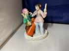 Oriental Boy With Mandolin   Girl Fan Dancing Figurine Made Occupied Japan -b29