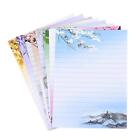 40 Lined Writing Stationery Paper Vintage Retro Design Letter Set 8 Different 