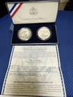 2001 American Buffalo Silver Dollars 2 Coin Set Proof   Uncirculated  W  Coa