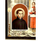 Vintage St  John Berchman Patron Of Altar Boys Catholic Altar Boy Plaque W  Poem