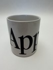 Rare Vintage 80s Apple Macintosh Logo White Ceramic Coffee Mug W  Red Apple Logo