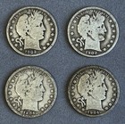 1902-o 1902 1904 Barber Half Dollars 4-coin Lot Vg-f Nice Set R53