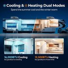 Rv Air Conditioner 16000 Btu Heat Pump cooling Non-ducted Rooftop Camper Ac Unit