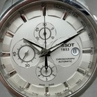 Tissot Couturier Chronograph Watch Men 45mm White Dial Steel Automatic Date Runs