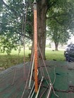 3 -antique Copper Lightning Rod With Metal Supports   5  Tall  Damaged By 22 Lr 