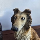 Set Of 2 Vintage Collie Dog Sculptures - Signed Tony Acevedo Bronze   Italian   
