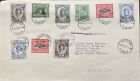 1942 Tonga  54   8 Others Stamps On Nukualofa Post Card W Maps vertical Crease d