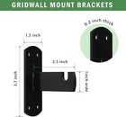 Gridwall Mount Brackets For Grid Or Slatgrid Panels Box Of 12 12 Pcs  Black