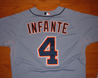 Detroit Tigers Omar Infante 2012 Game Issued Un Worn Jersey  braves Royals 