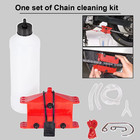 Motorcycle Chain Cleaner Tool Kit Bike Cleaning Brush Washer Lubricator