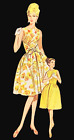 1950 s Misses  Retro Dress Butterick Sewing Pattern Vtg Sz 16  36 b Cut complete