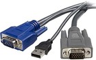 Startech 6ft Ultra-thin Usb Vga 2-in-1 Kvm Cable Taa Svusbvga6 Sends Video And
